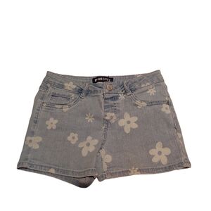 Blue Spice Jean Shorts Size 10 Floral Spring Summer